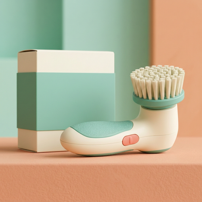 Handheld Electric Cleaning Brush Concept — Seafoam & Ivory Detail-Care Design for Thoughtful Sink-Side Routines and Small-Space Home Resets