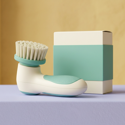 Handheld Electric Cleaning Brush Concept — Seafoam & Ivory Detail-Care Design for Thoughtful Sink-Side Routines and Small-Space Home Resets