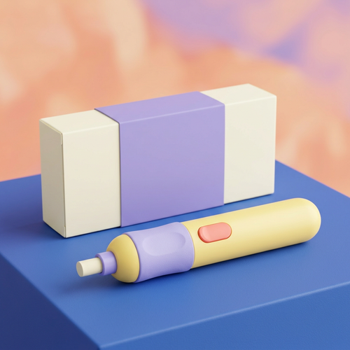 Electric Eraser Concept — Butter-Yellow & Lavender Pen-Style Design for Sketchbook Revisions, Graphite Studies & Colorful Creative Desks