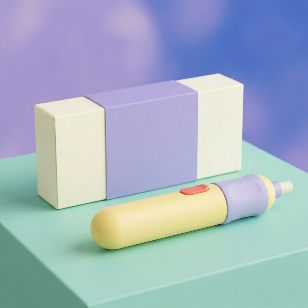 Electric Eraser Concept — Butter-Yellow & Lavender Pen-Style Design for Sketchbook Revisions, Graphite Studies & Colorful Creative Desks