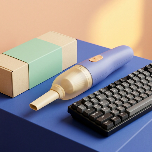 USB Keyboard Vacuum Concept — A Slim Detail-Cleaning Design for Thoughtful Tech-Care Routines & Colorful Home-Office Setups