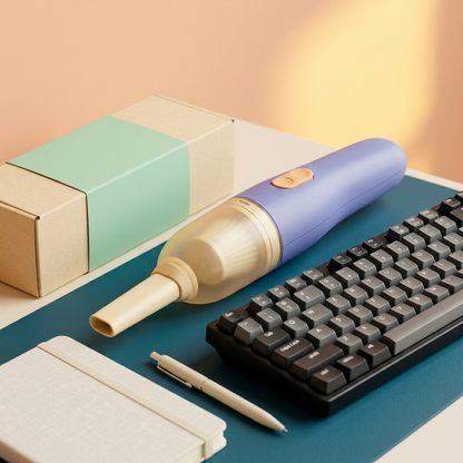 USB Keyboard Vacuum Concept — A Slim Detail-Cleaning Design for Thoughtful Tech-Care Routines & Colorful Home-Office Setups