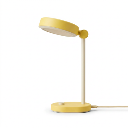 Lemon & Cream USB Desk Lamp — A Cheerful Oval-Head Lighting Concept for Reading Corners, Study Desks & Creative Workspaces