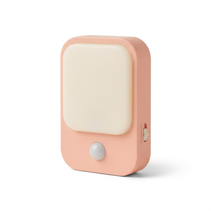 Peach & Cream Motion-Sensor Night Light — A Rounded Accent-Lighting Concept for Hallways, Wardrobe Corners & Everyday Home Spaces